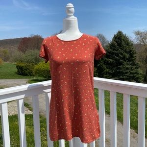 Forever 21 Woven Floral Short Sleeve T-Shirt Dress